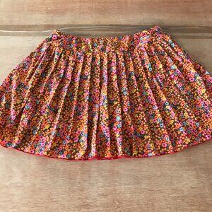 Toad & Co Sunkissed Pleated Skort Women M Green Floral Mini Athleisure Preppy